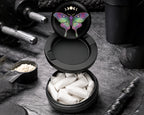 Snus Storage Case Lunar Phases Cosmic Moth Black