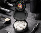 Snus Storage Case Trippy Rainbow Mushroom Crew Black