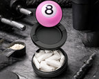 Snus Storage Case Soft Pink 8 Ball Retro Vibe Pool Hall Style Black