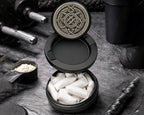 Snus Storage Case Nordic Knotwork Shield Emblem Black