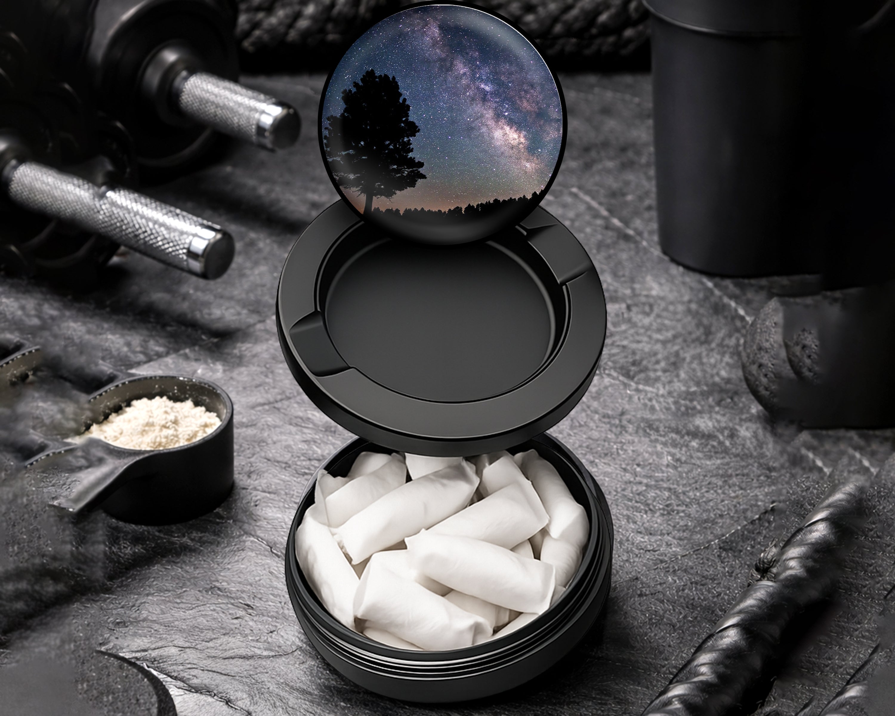 Snus Storage Case Milky Way Galaxy Black
