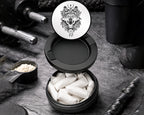 Snus Storage Case Native American Wolf Black