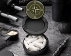 Snus Storage Case Vintage Compass Black
