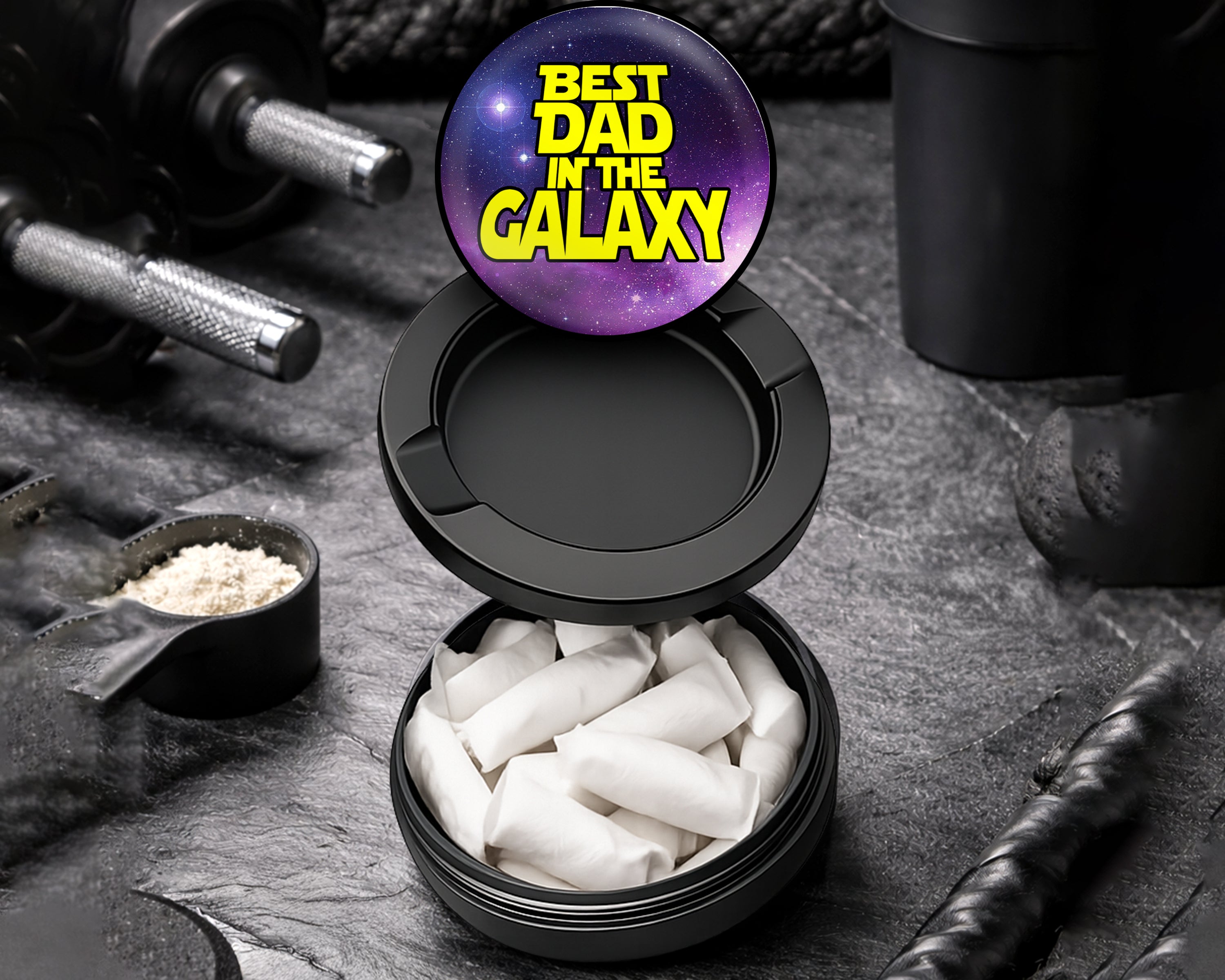 Snus Storage Case Best Dad In The Galaxy Black