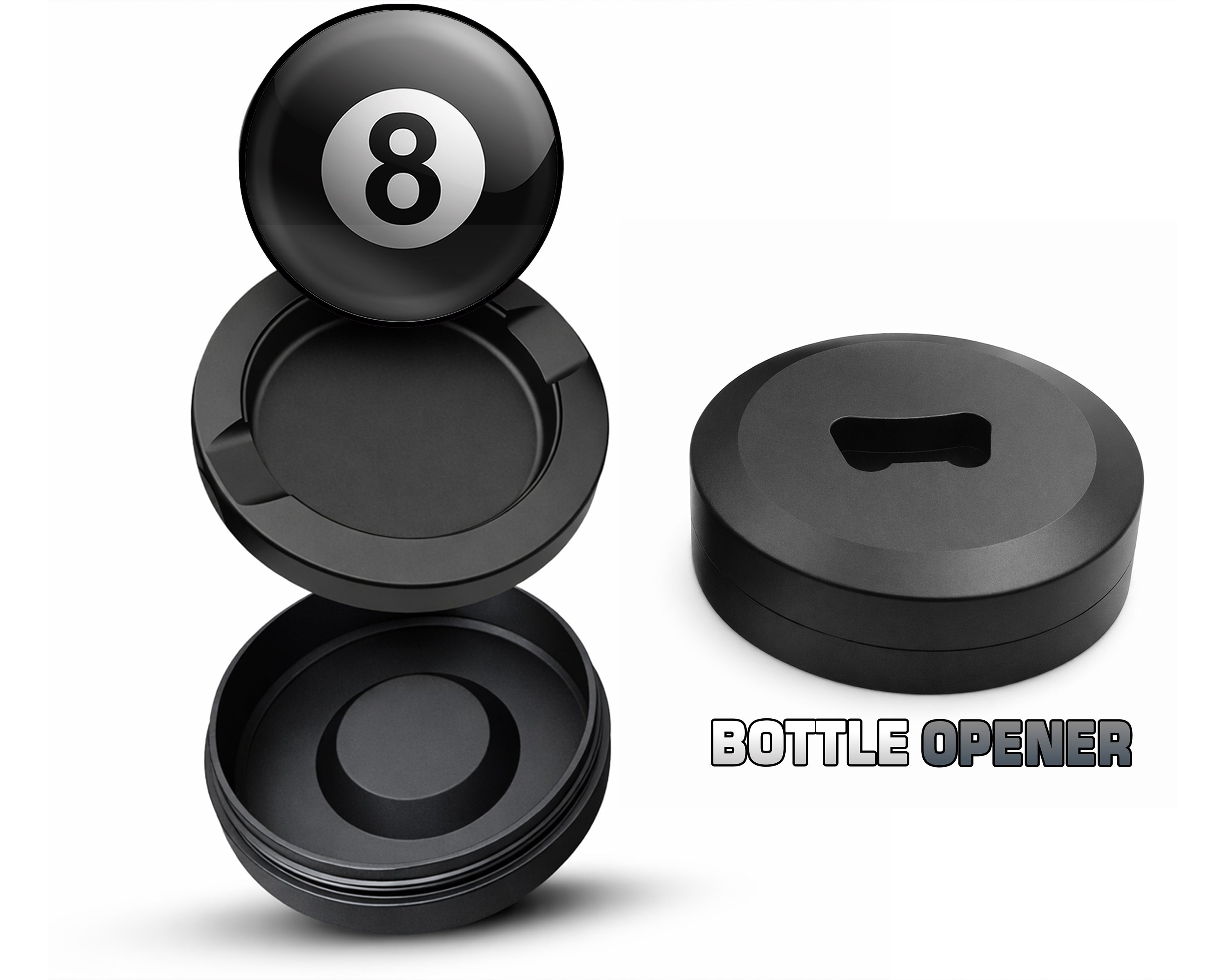 Magic 8 Ball Snus Storage Case Bottle Opener