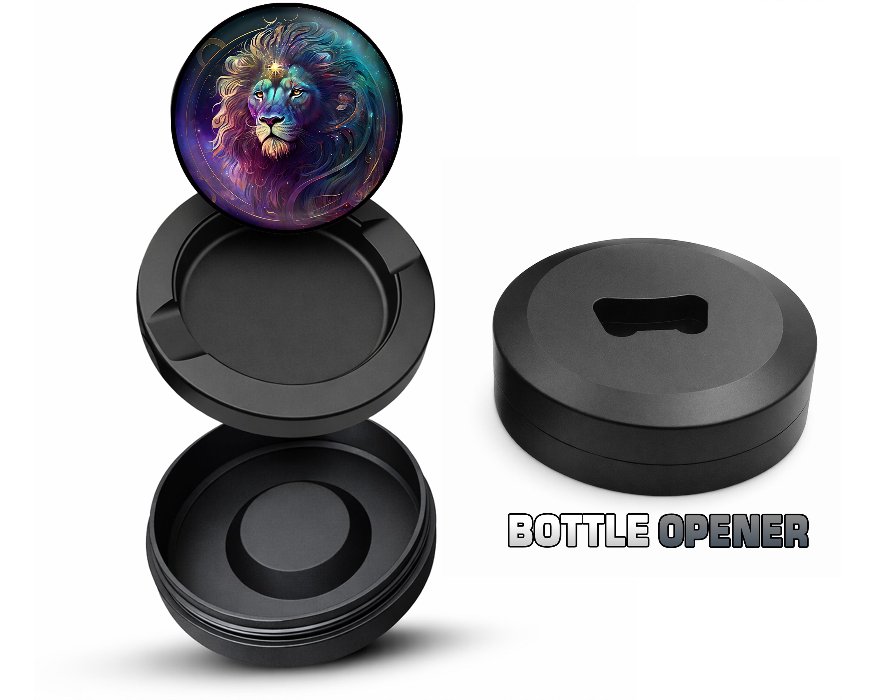 Lion Leo Gift Astrology Snus Storage Case Bottle Opener