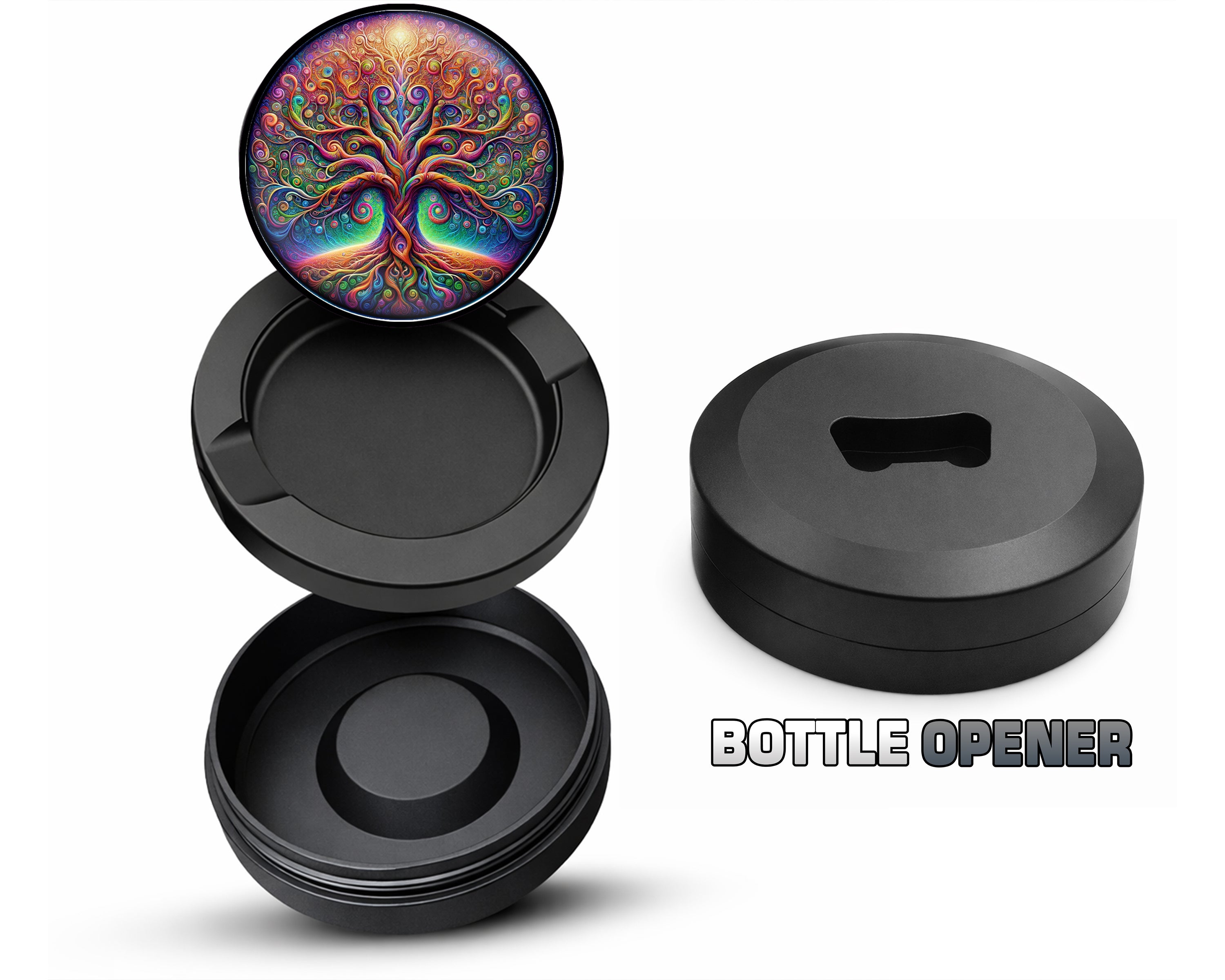 Psychedelic Tree Of Life Snus Storage Case Bottle Opener