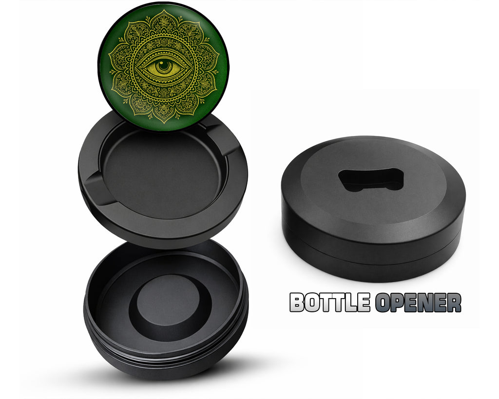 Golden All-Seeing Eye Snus Storage Case Bottle Opener