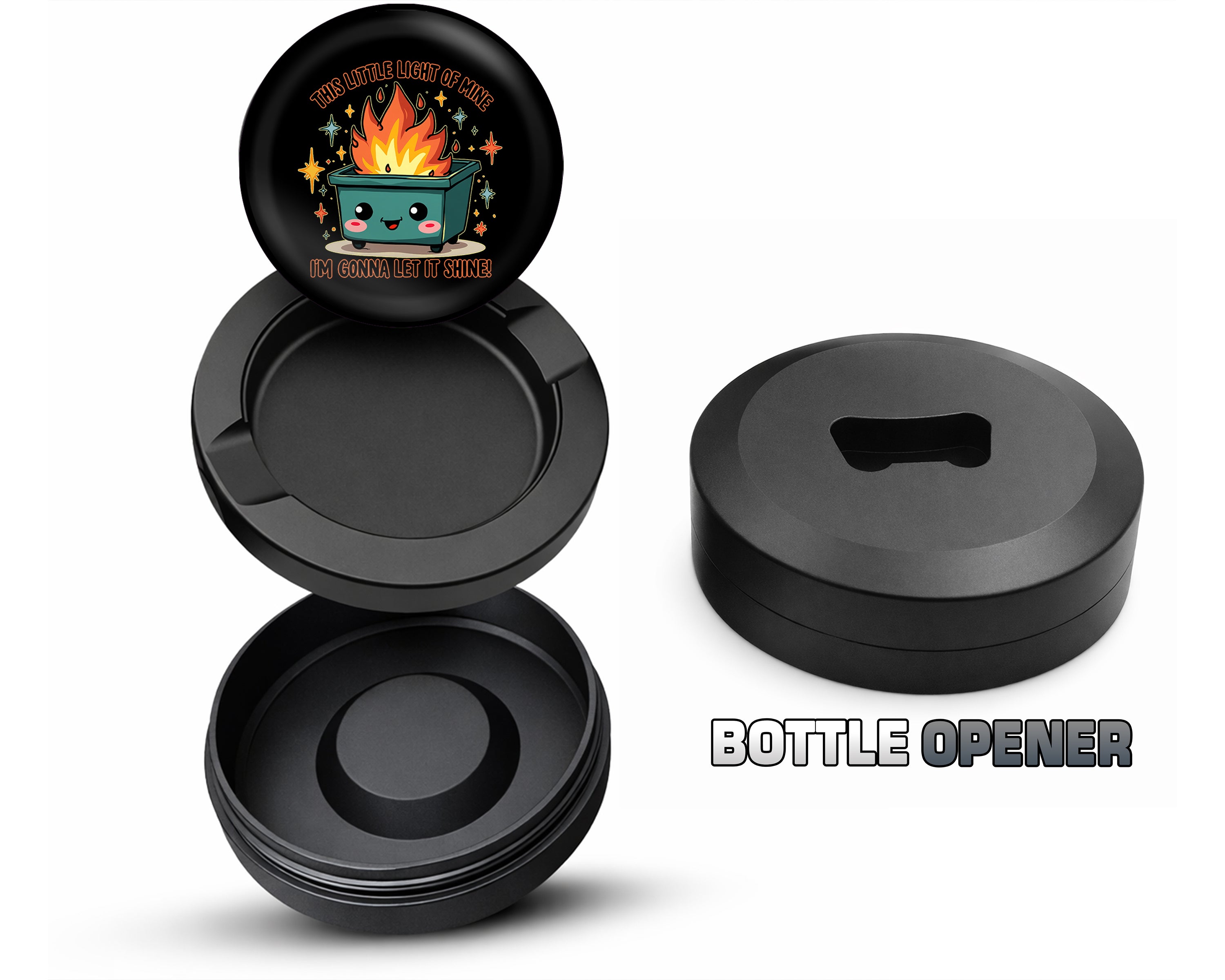 This Little Light Of Mine Dumpster Fire Snus Storage Case Bottle Opener