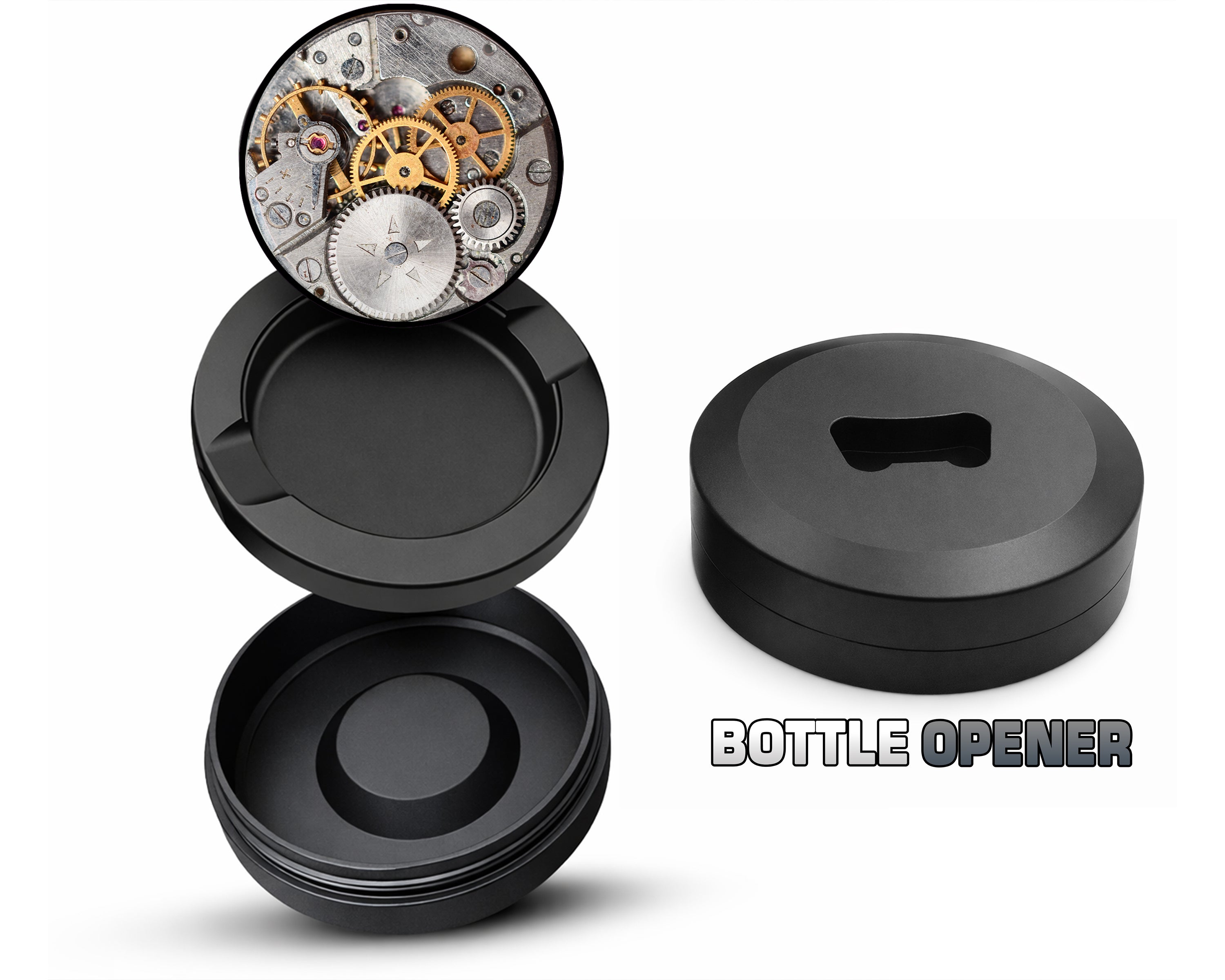 Steampunk Clockwork Snus Storage Case Bottle Opener