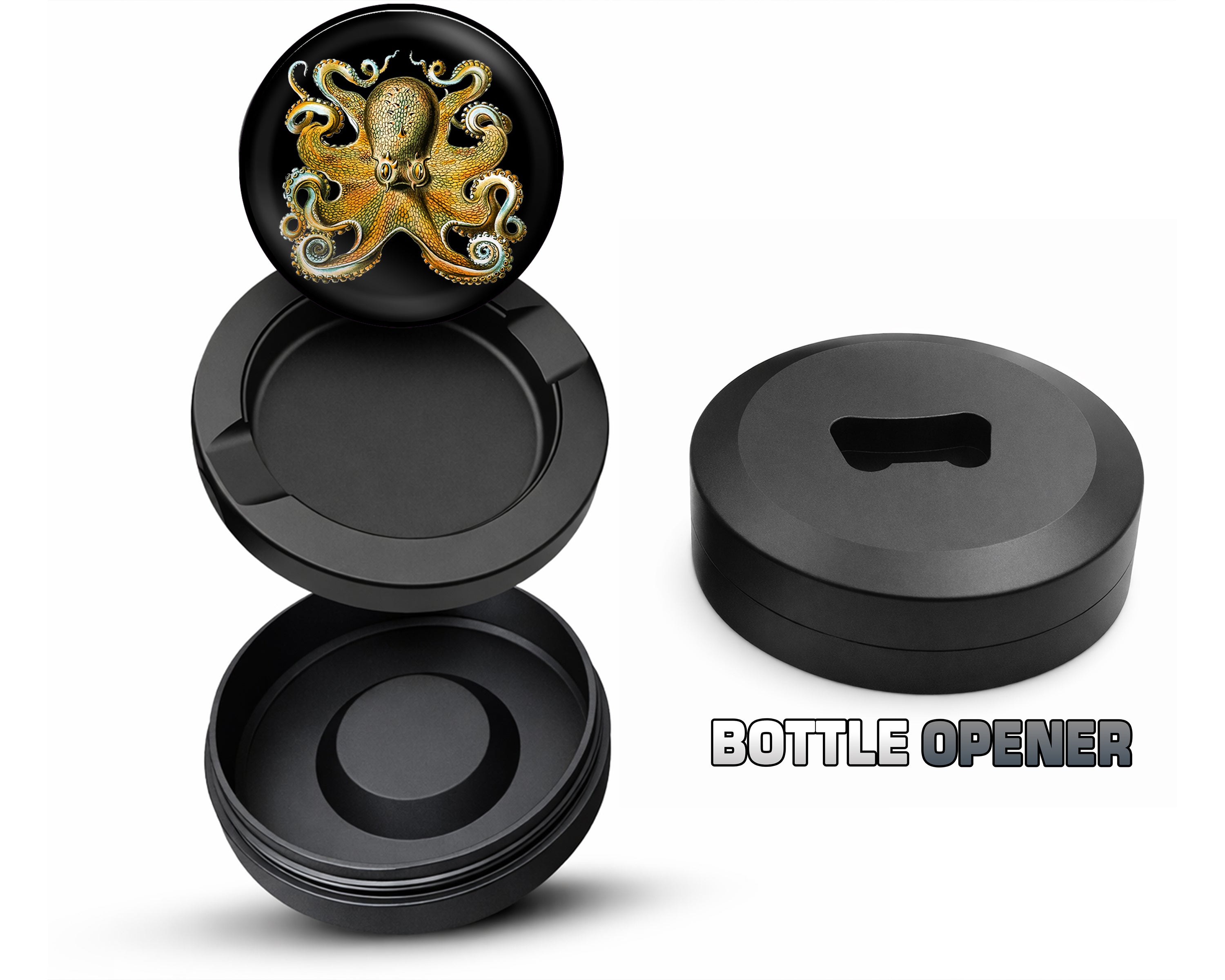Octopus Grinder Whimsigoth  Snus Storage Case Bottle Opener