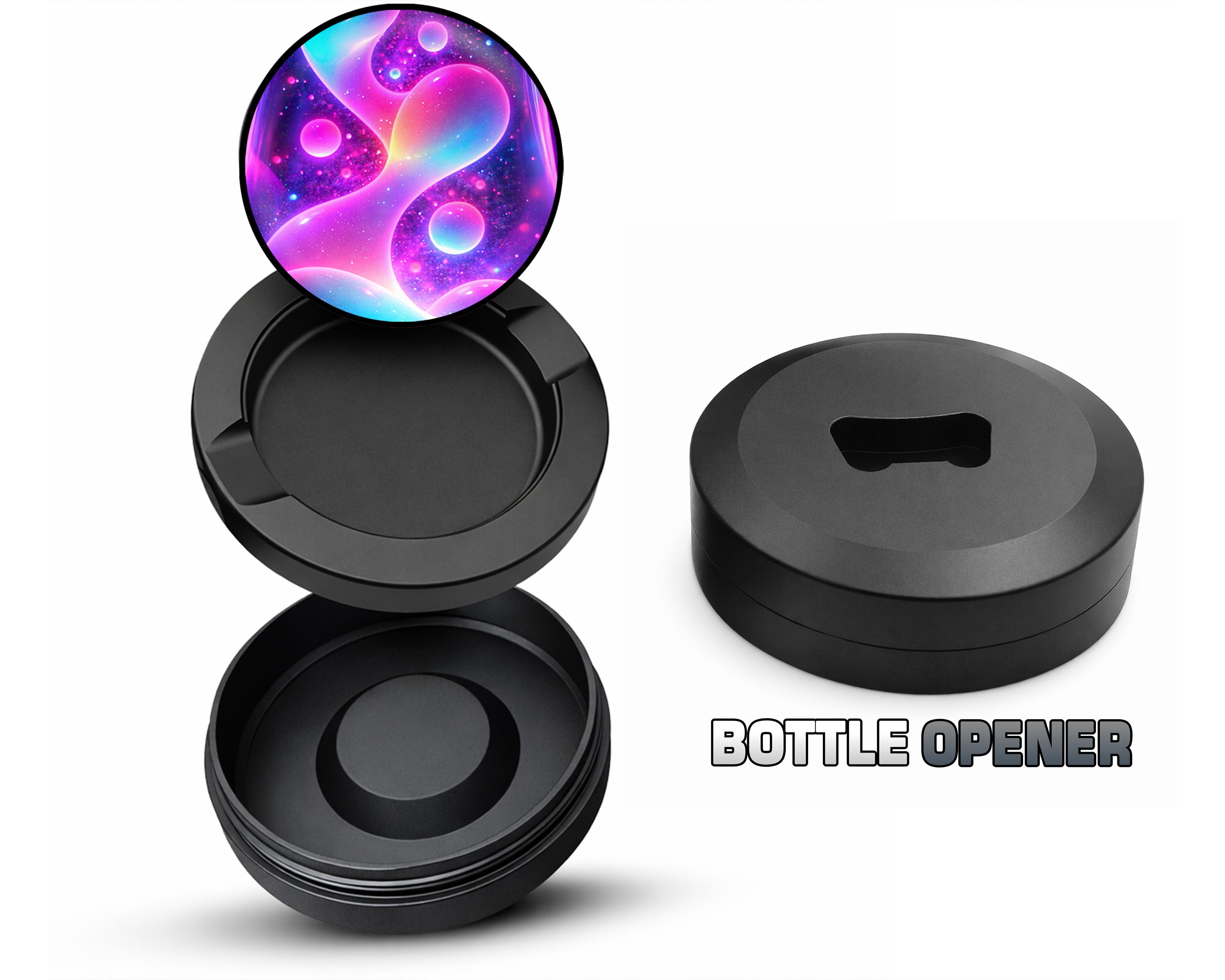 Glowing Lava Lamp Trippy Snus Storage Case Bottle Opener