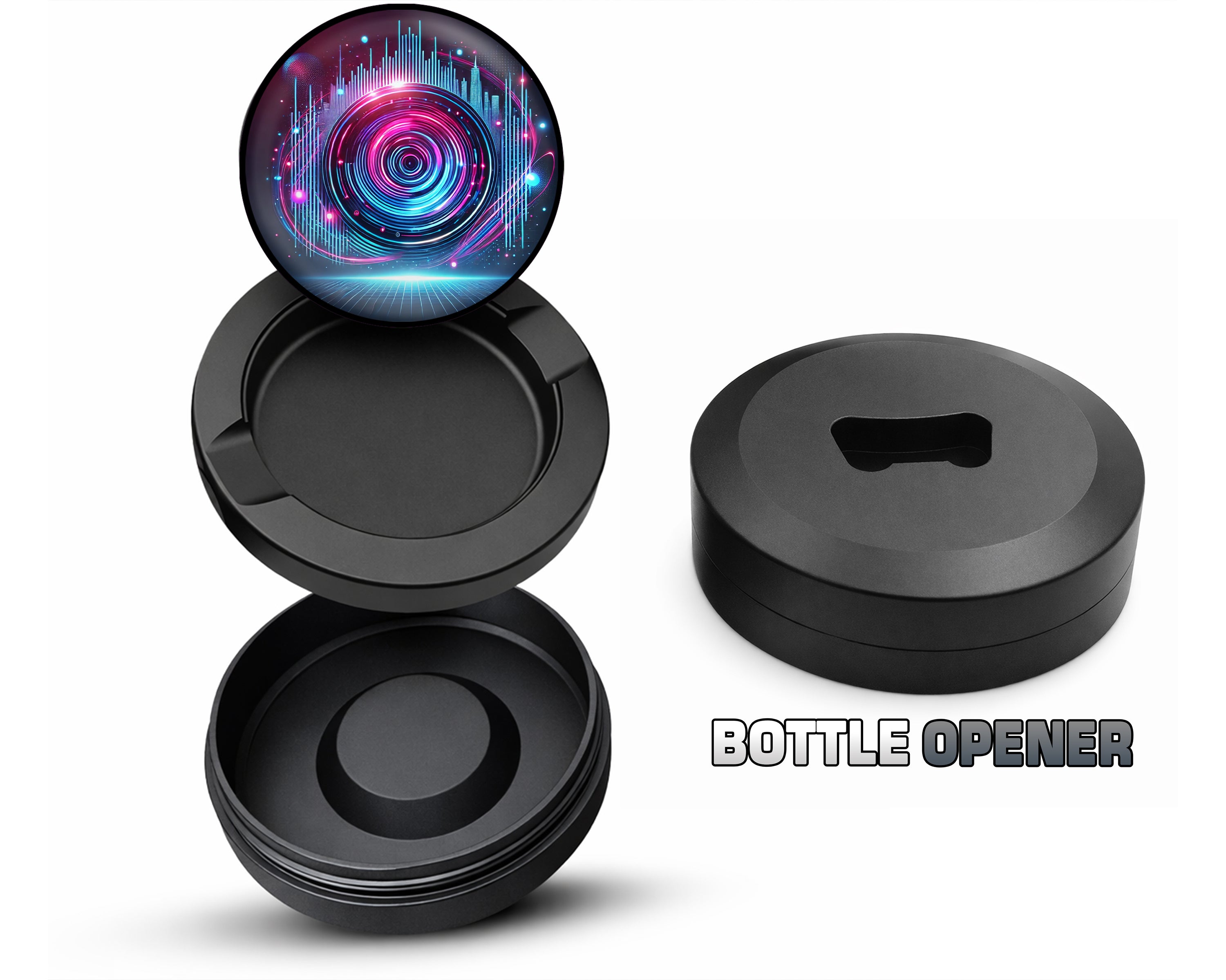Neon Lights Snus Storage Case Bottle Opener