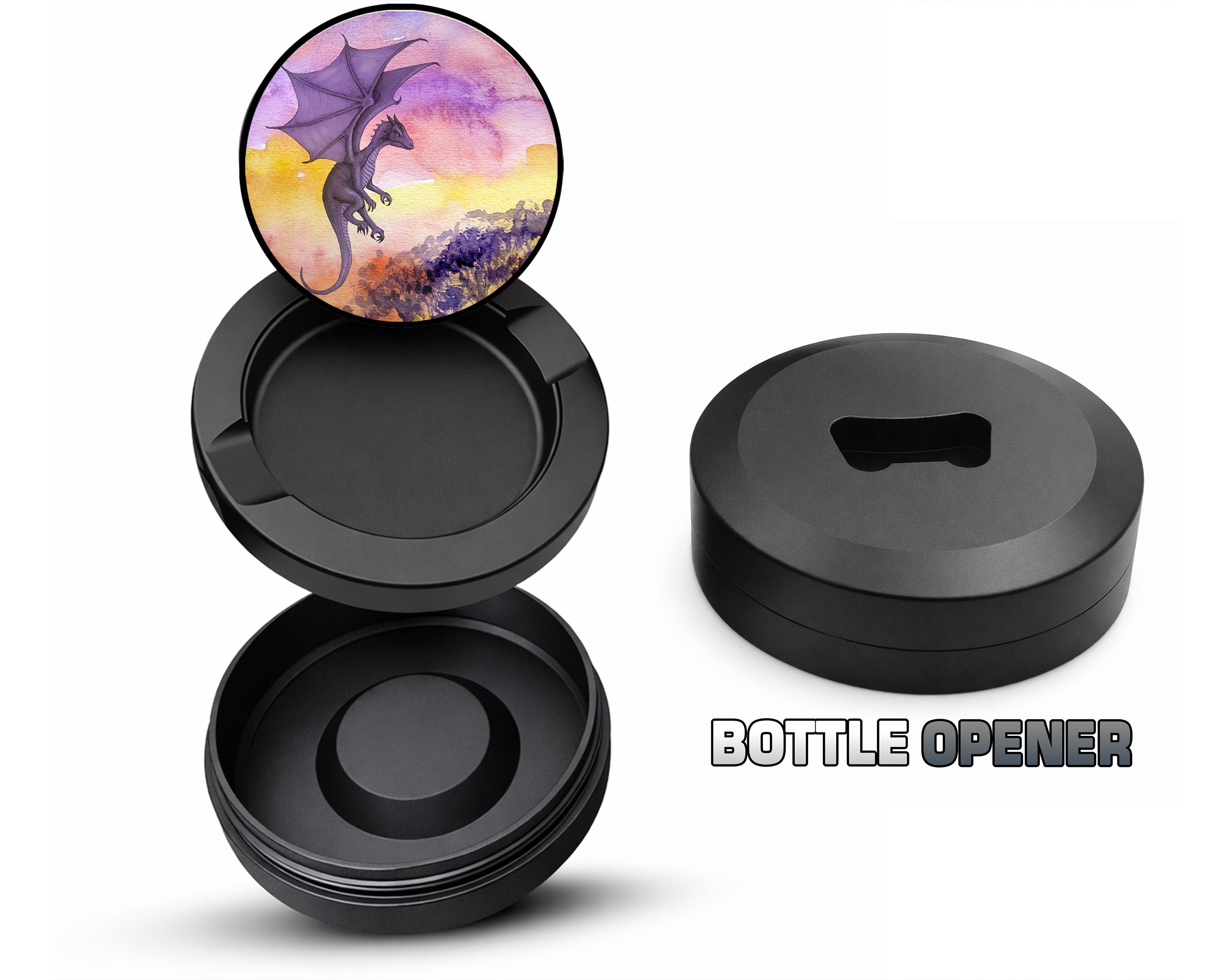 Purple Dragon Fantasy Snus Storage Case Bottle Opener