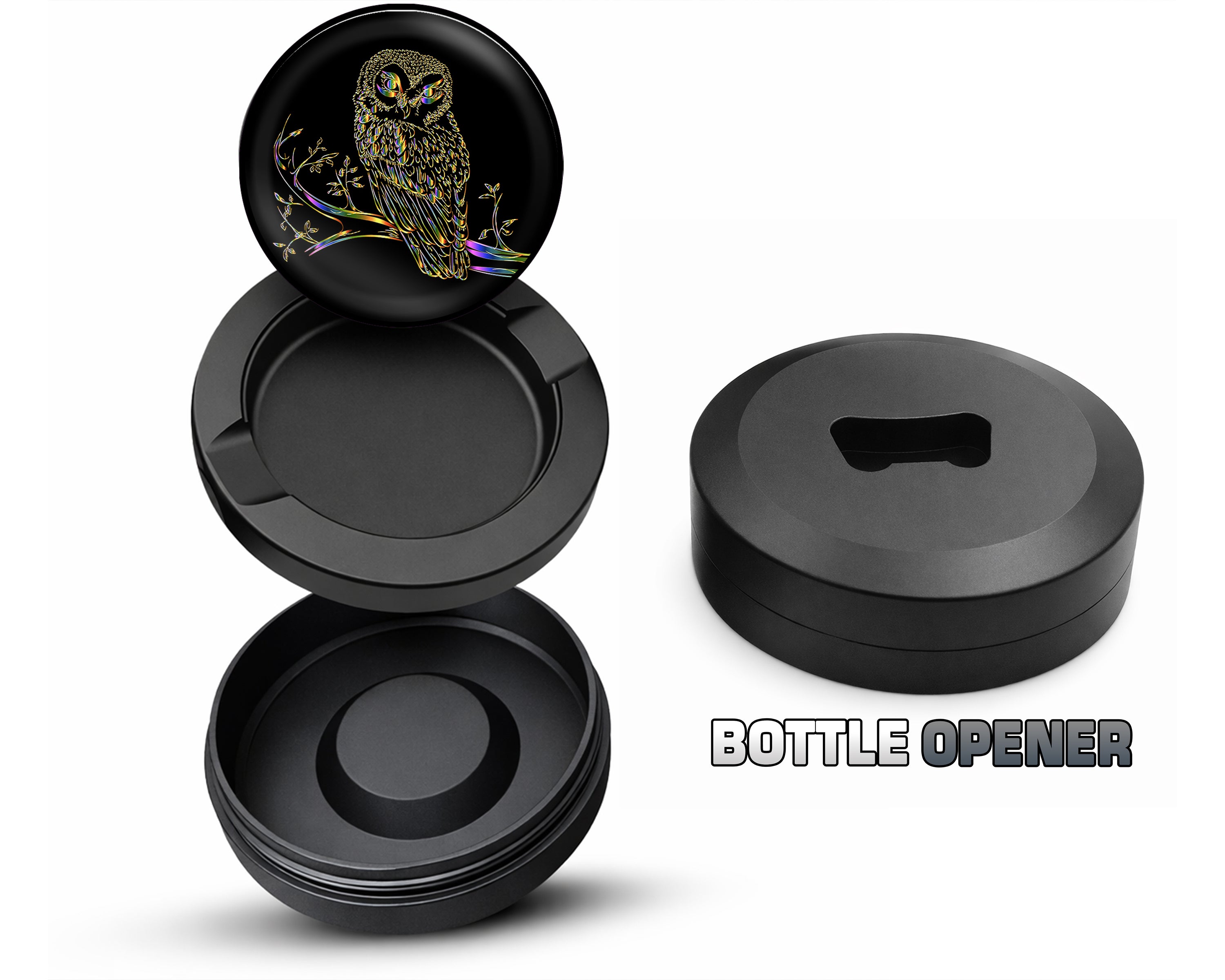 Owl Grinder Snus Storage Case Bottle Opener