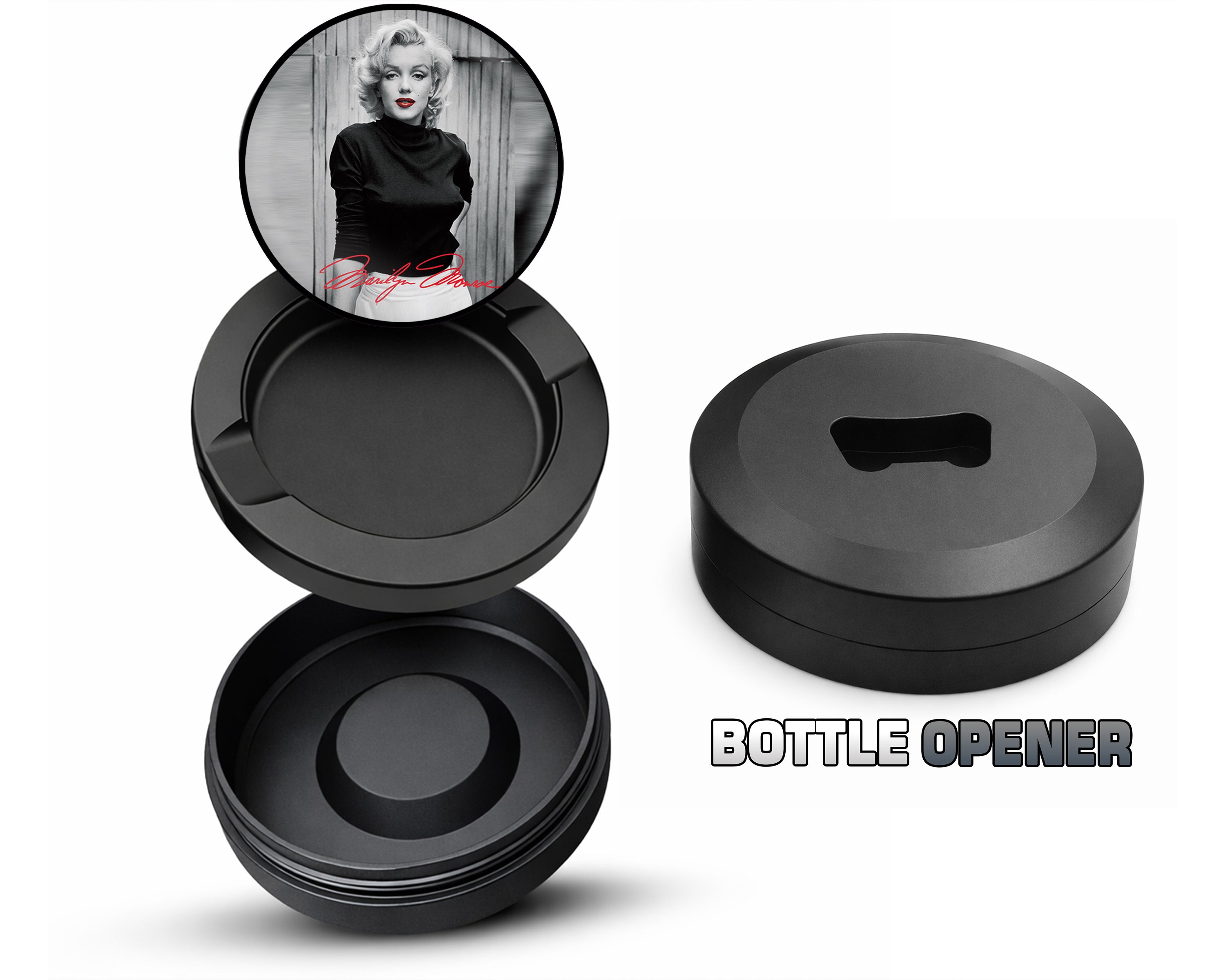 Marilyn Monroe Signature Snus Storage Case Bottle Opener