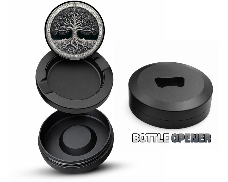 Norse Yggdrasil Tree Of Life Snus Storage Case Bottle Opener