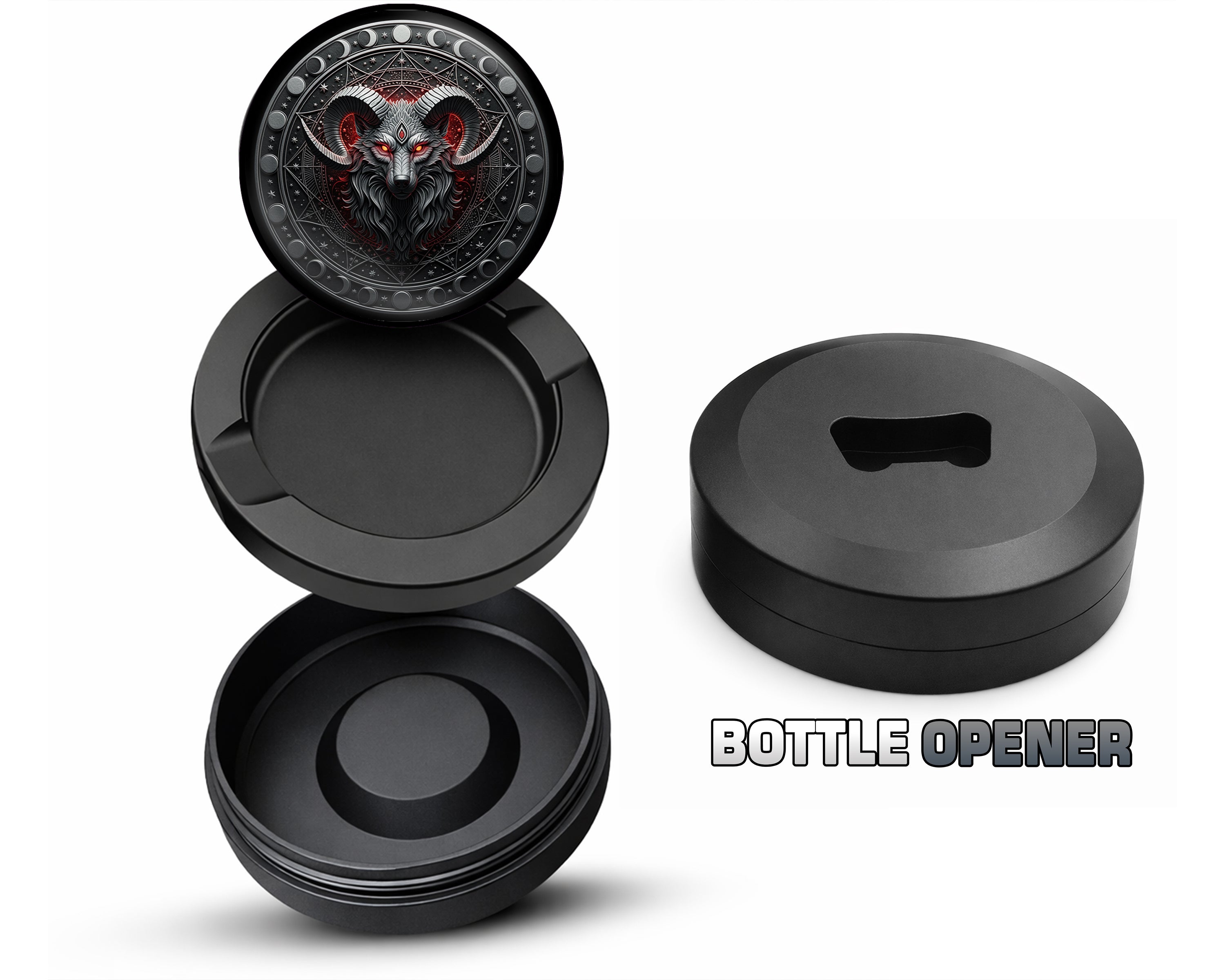 Lunar Inferno Ram Sigil Snus Storage Case Bottle Opener