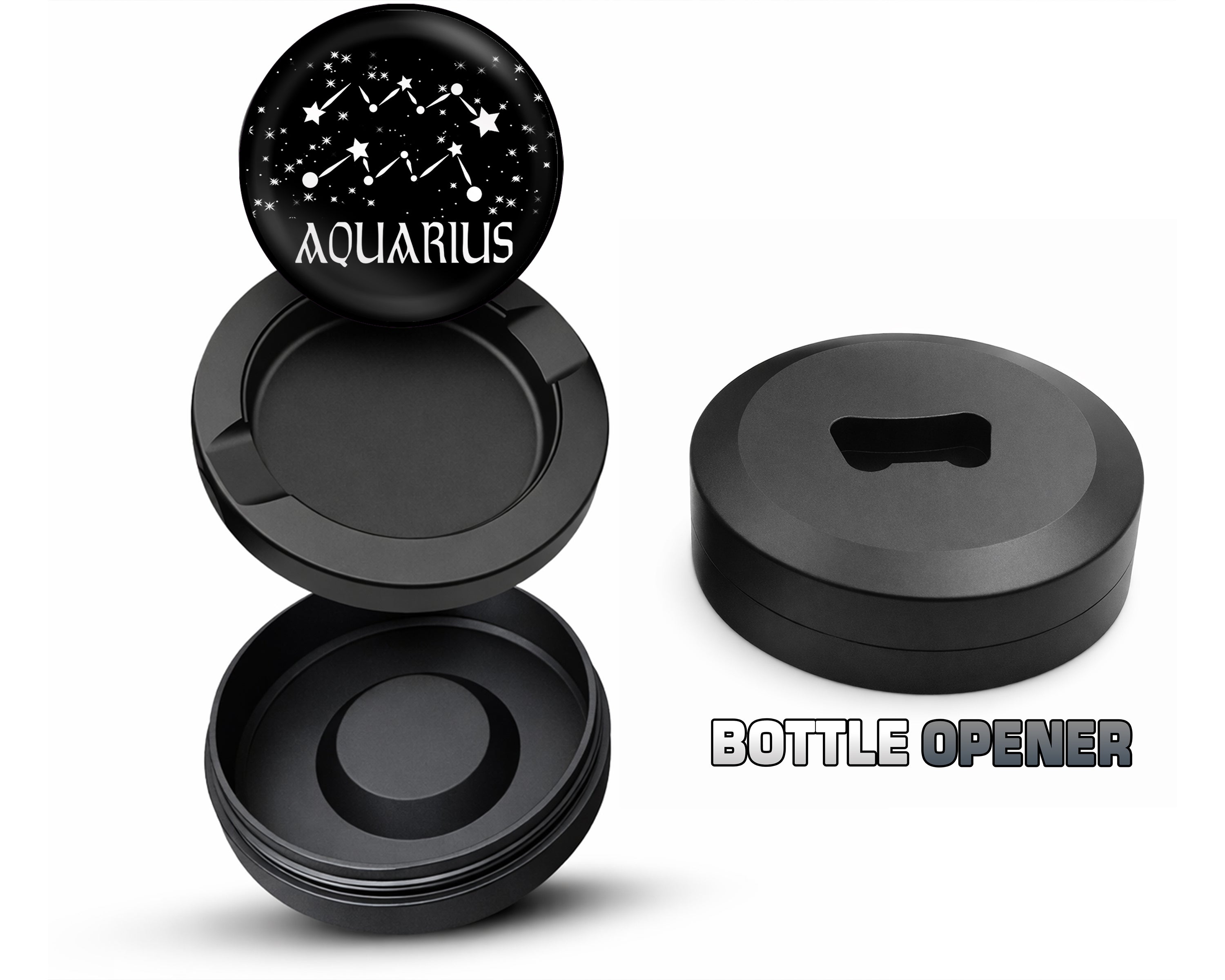 Aquarius, the Water Bearer Zodiac Birth Sign Snus Storage Case Bottle Opener