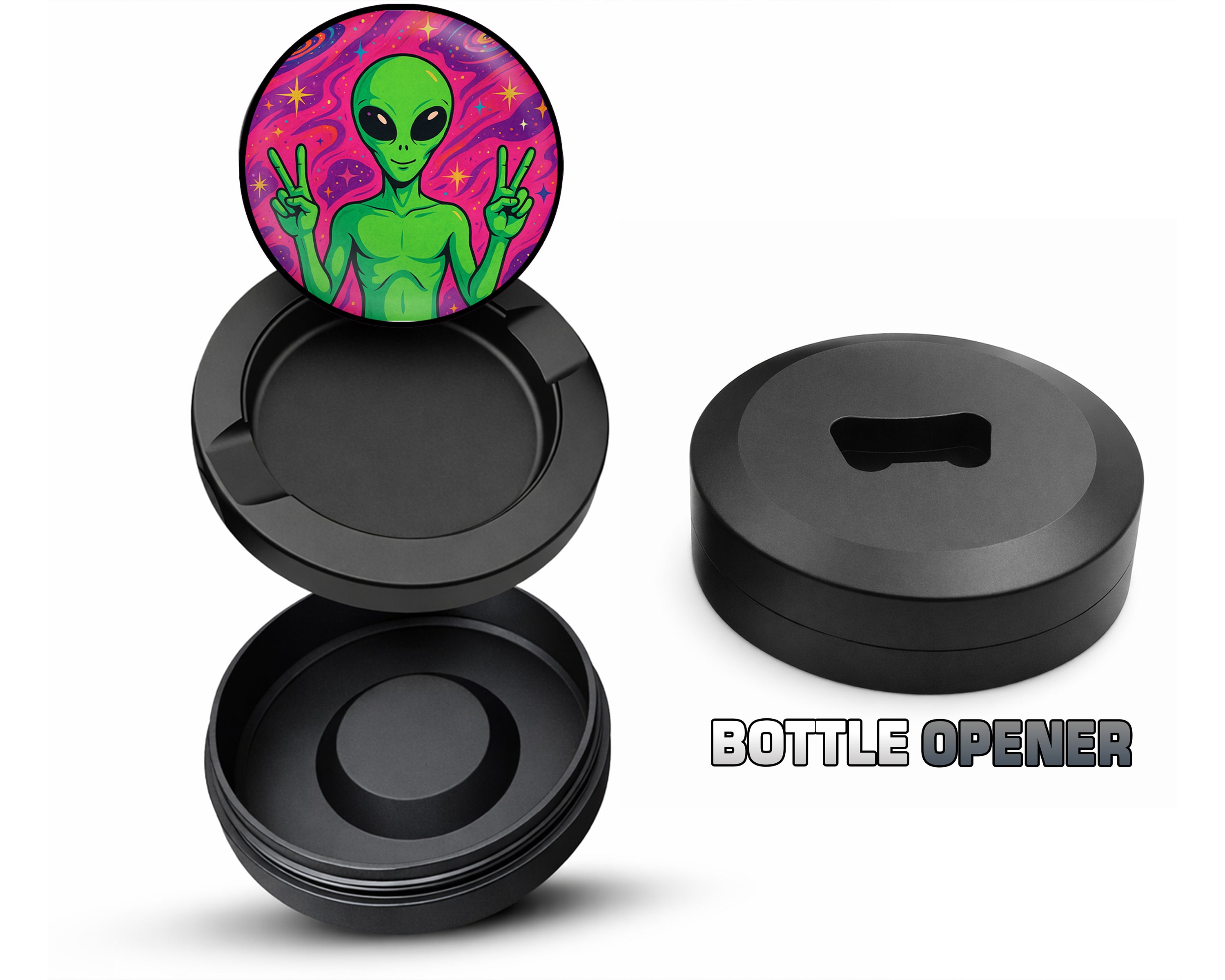 Alien We Come In Peace Snus Storage Case Bottle Opener