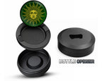 Golden Intricate Sun Snus Storage Case Bottle Opener