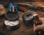 Cute Cats Staring At The Night Snus Storage Case Bottle Opener