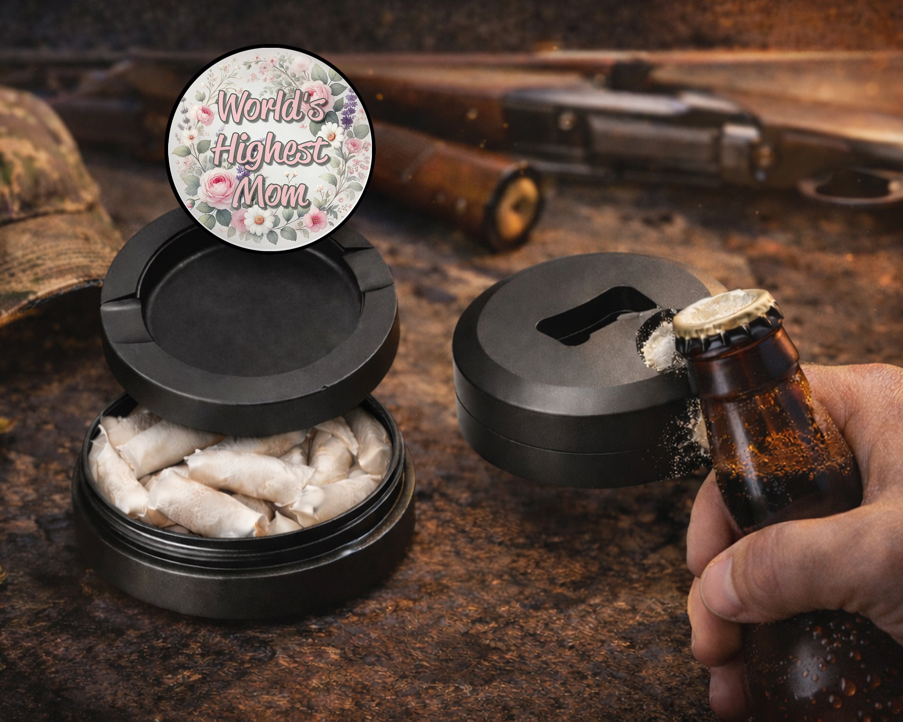World's Greatest Mom Snus Storage Case Bottle Opener