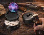 Cyberpunk Neon City Sci-Fi Skyline Art Snus Storage Case Bottle Opener