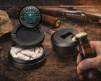 Celestial Scorpio Moon Circle Snus Storage Case Bottle Opener