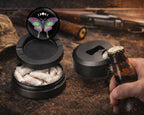 Lunar Phases Cosmic Moth Snus Storage Case Bottle Opener