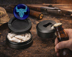 Taurus Zodiac Grinder Snus Storage Case Bottle Opener
