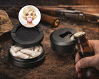 Marilyn Monroe with Pink Bubble Gum Snus Storage Case Bottle Opener