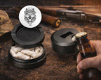 Native American Wolf Snus Storage Case Bottle Opener
