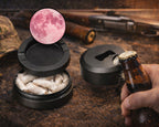 Soft Pink Moon Boho Celestial Vibes Snus Storage Case Bottle Opener