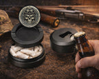 Biker Skull Snus Storage Case Bottle Opener