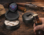 Cyberpunk Winged Circuit Emblem Snus Storage Case Bottle Opener