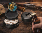Gothic Skull with Roses and Chains Tattoo Aesthetic Snus Storage Case Bottle Opener