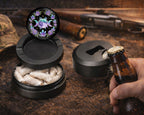 Crystal Moon Goddess Mandala Snus Storage Case Bottle Opener