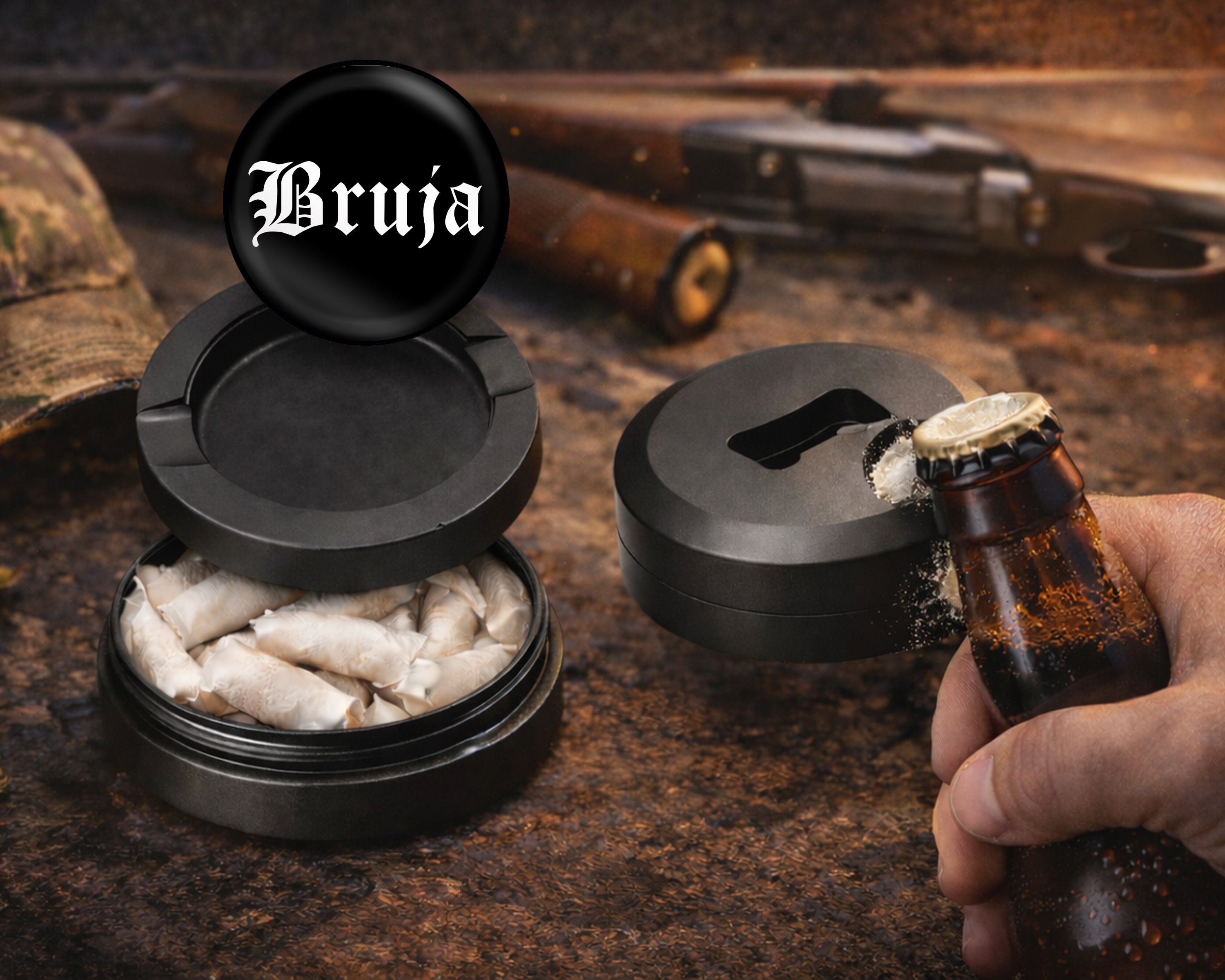 Bruja Witch Snus Storage Case Bottle Opener