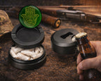 Golden Hamsa Hand Snus Storage Case Bottle Opener