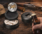 Steampunk Clockwork Snus Storage Case Bottle Opener