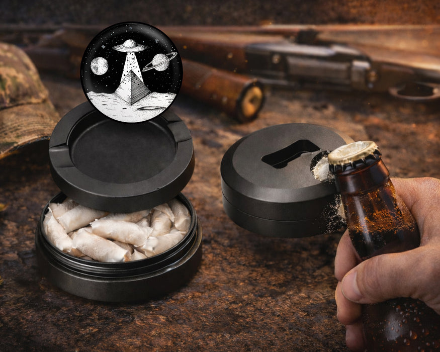 Intergalactic Pyramid Theory Snus Storage Case Bottle Opener