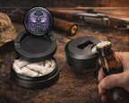 Celestial Wings Knotwork Crest Snus Storage Case Bottle Opener