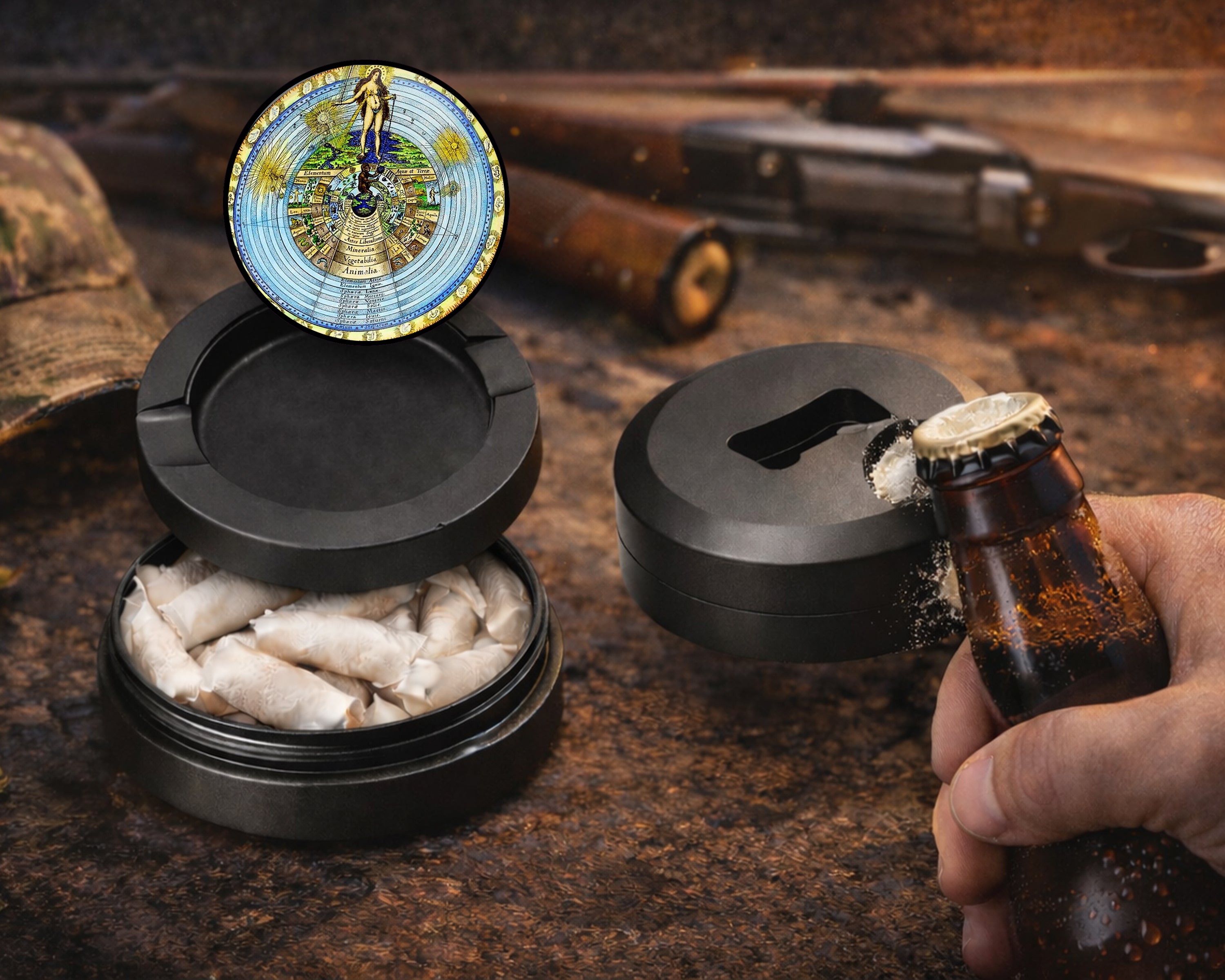 Ancient Cosmos Snus Storage Case Bottle Opener