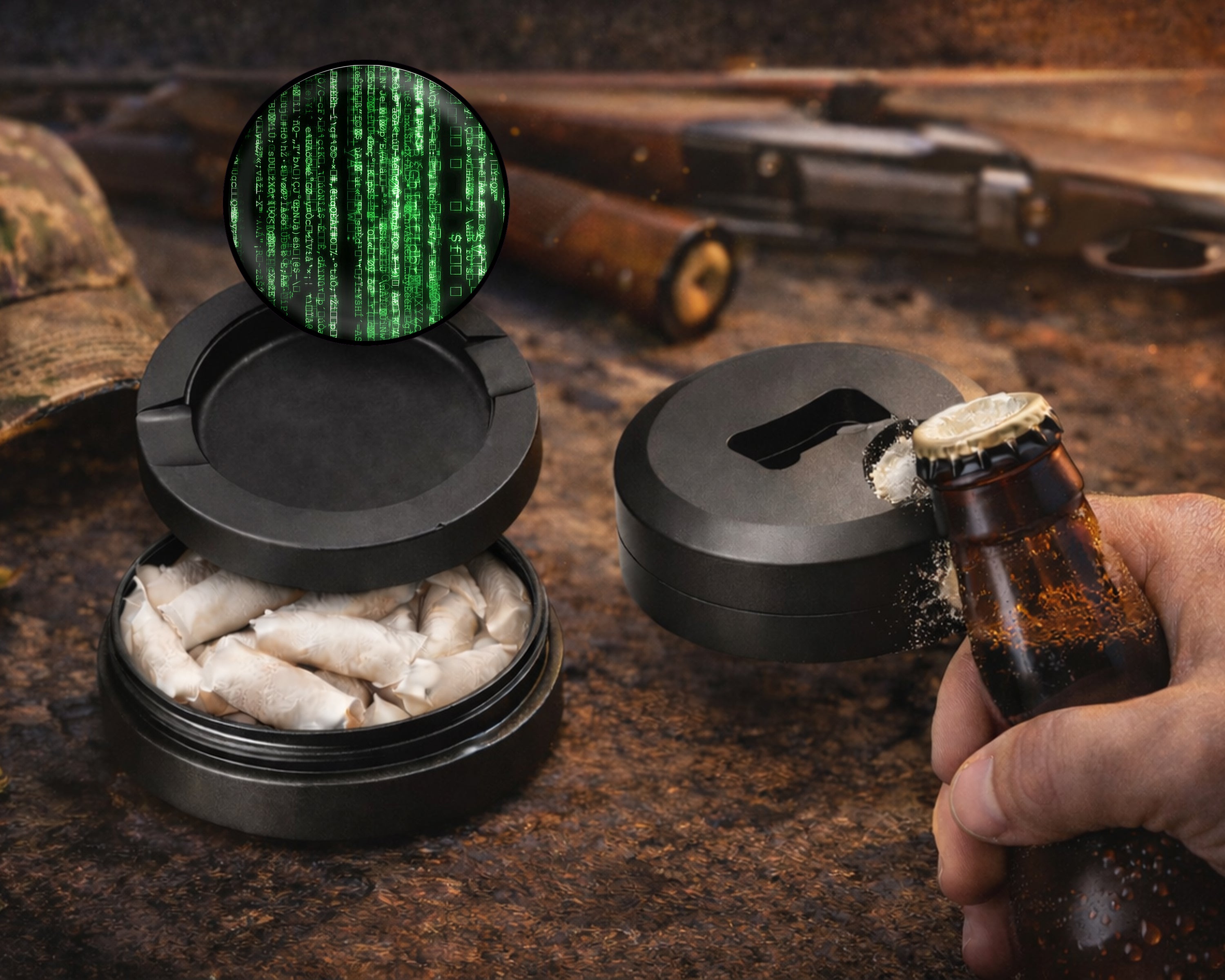 The Matrix Code Snus Storage Case Bottle Opener