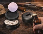 Minimalist Crescent Moon Magic Snus Storage Case Bottle Opener