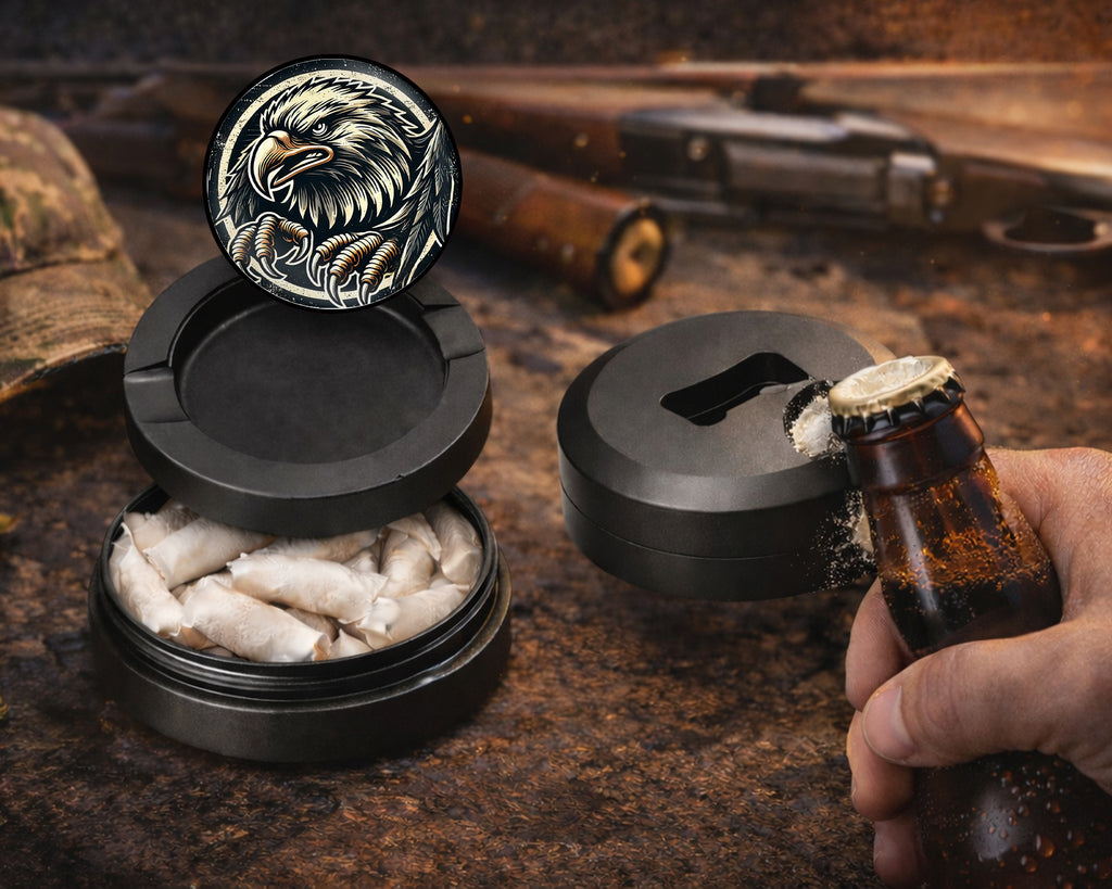 American Eagle Power Snus Storage Case Bottle Opener