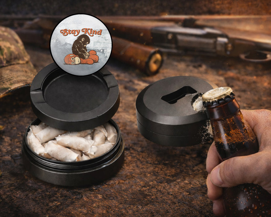 Punch Stay Kind Monkey Snus Storage Case Bottle Opener