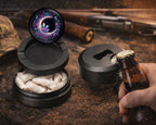 Floral Crescent Crystal Garden Snus Storage Case Bottle Opener