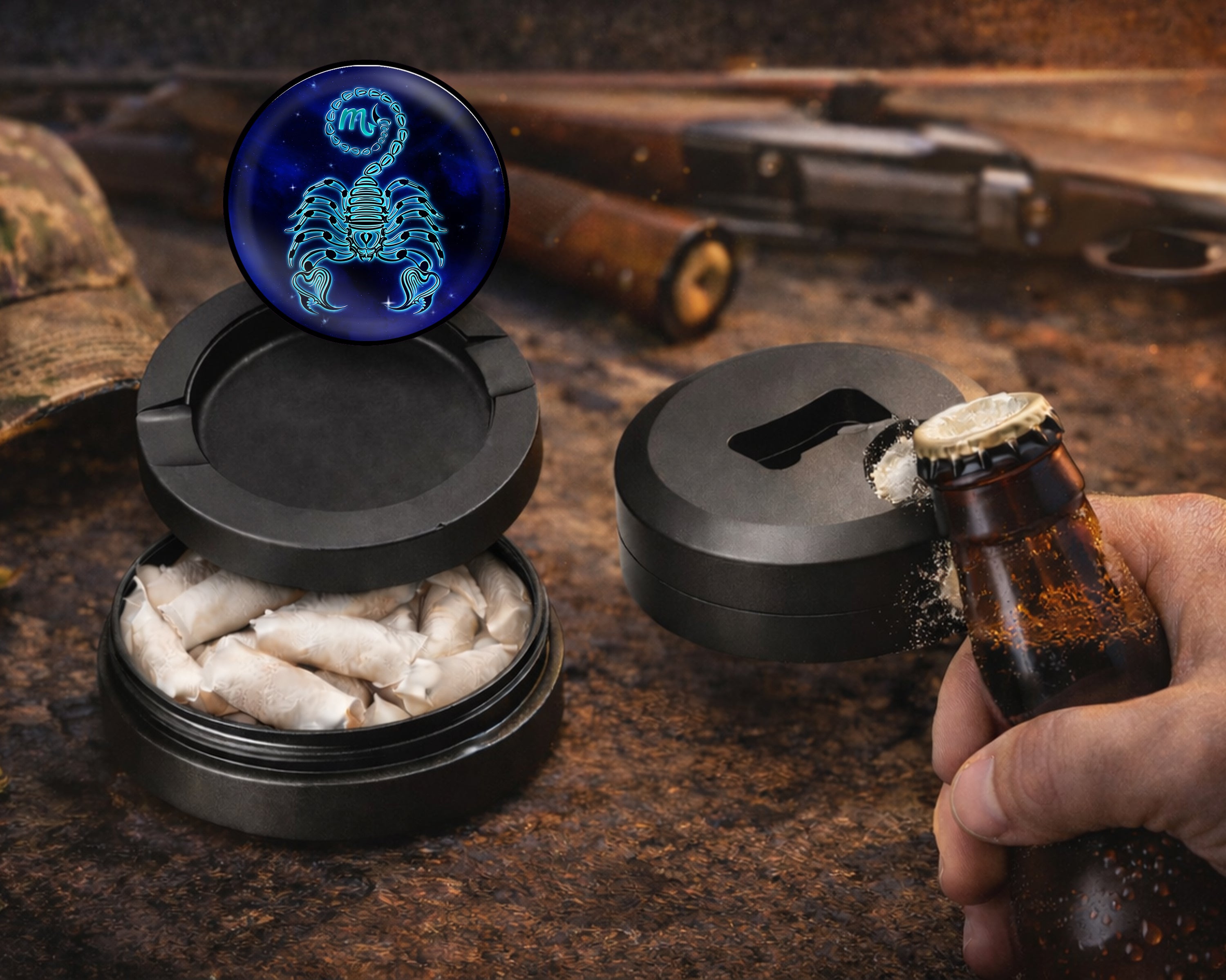 Scorpio Zodiac Astrology Snus Storage Case Bottle Opener